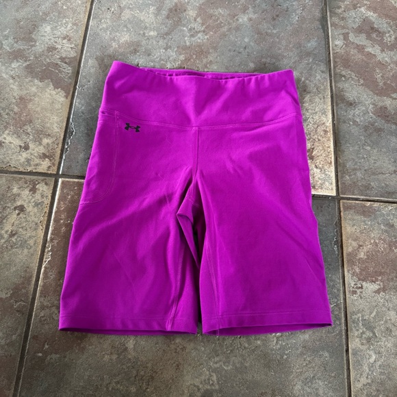 Under Armour Pants - UNDER AMOUR bike shorts Bright Pink Medium